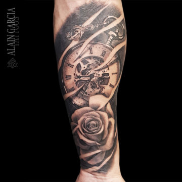 pocketwatch-rose-noumea-tatouage-tattoo