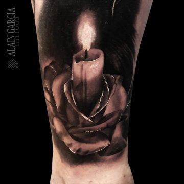 rose-bougie-tatouage-noumea-candle-tattoo-sydney