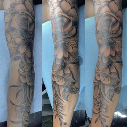 Manche florale en ligne fine, plusieurs vues